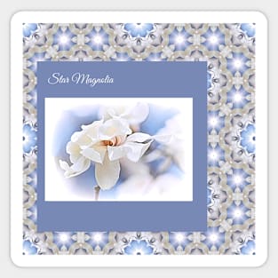 Star Magnolia on Kaleidoscope Sticker